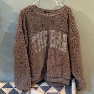 The Bar Taupe Sherpa Sweatshirt